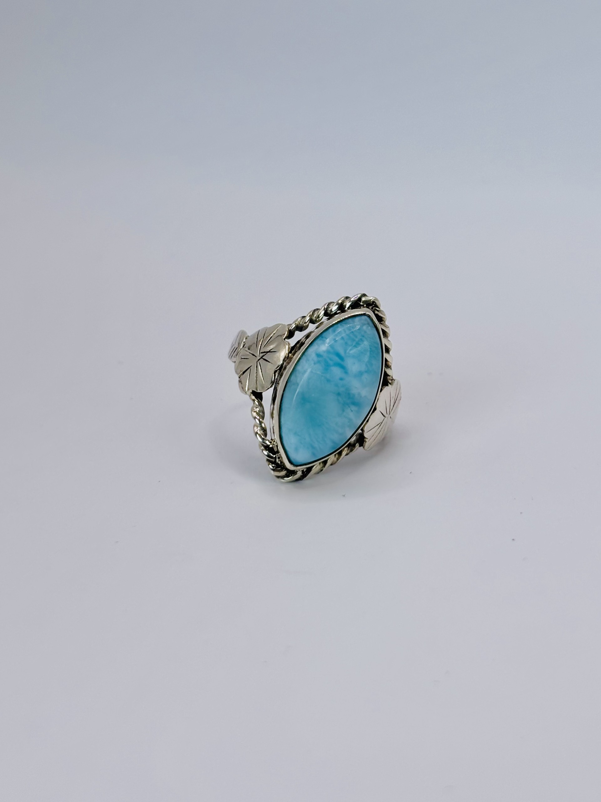 Marquise Larimar Ring