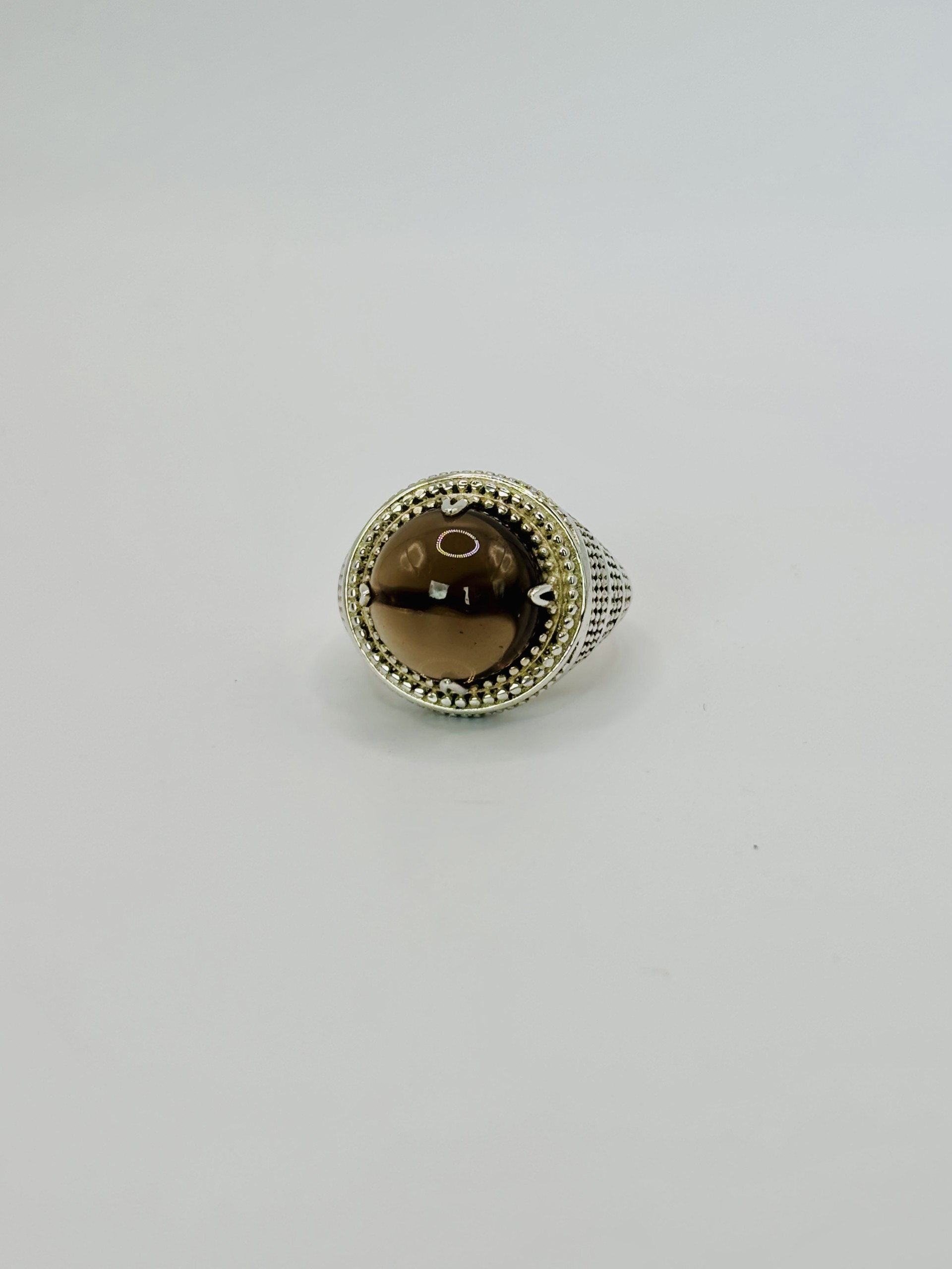 Smokey Quartz Cabochon Ring