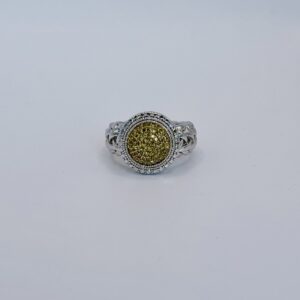 Yellow Diamond Cluster Ring