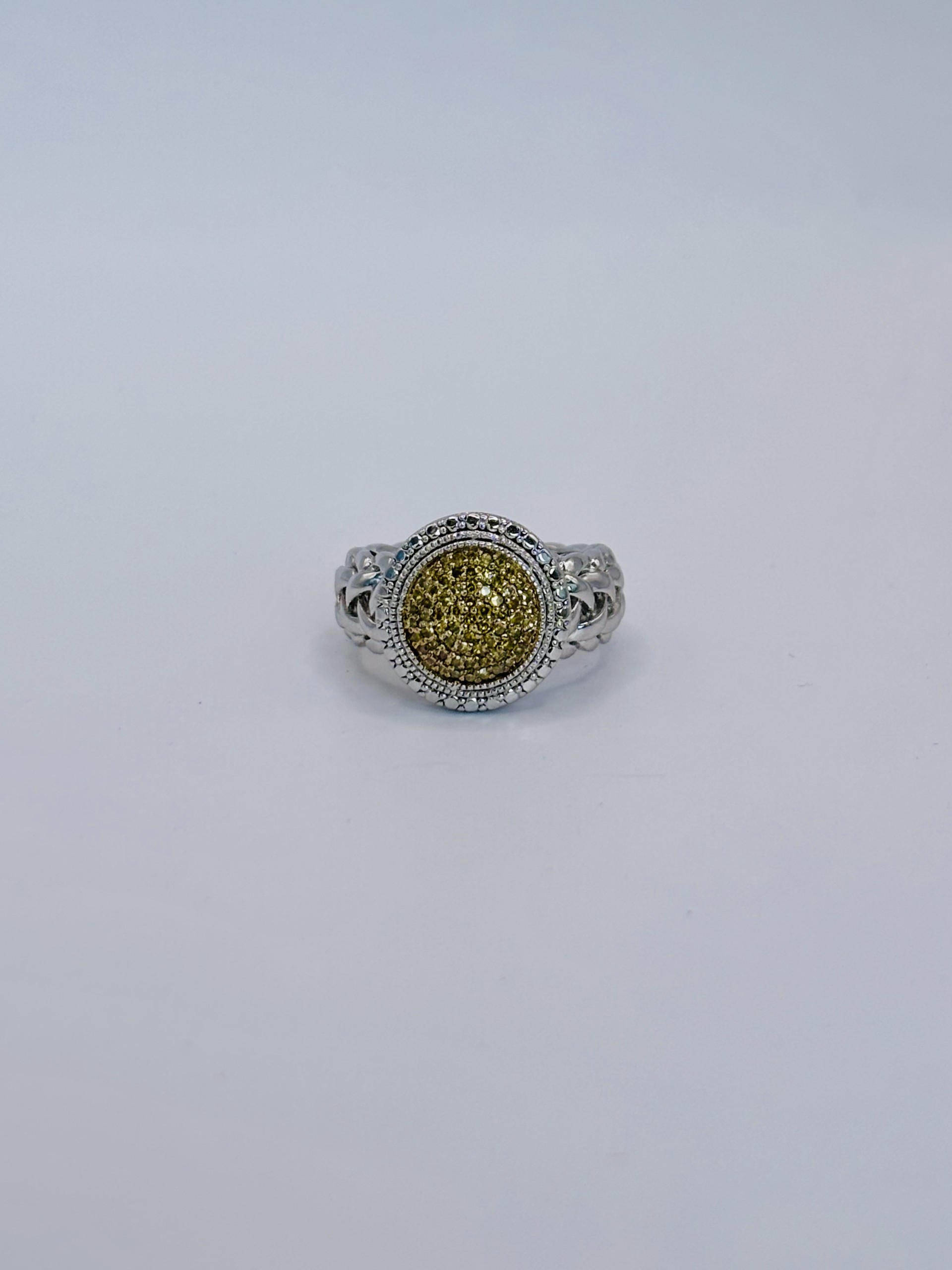 Yellow Diamond Cluster Ring