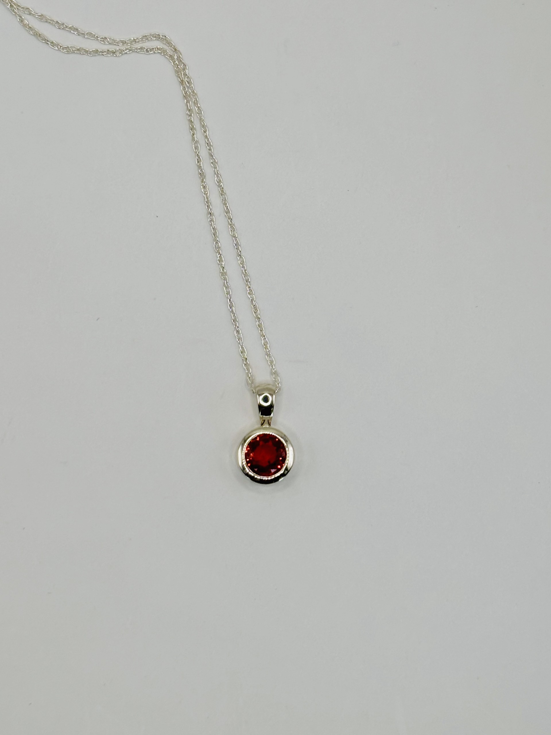 Orange Sapphire Pendant