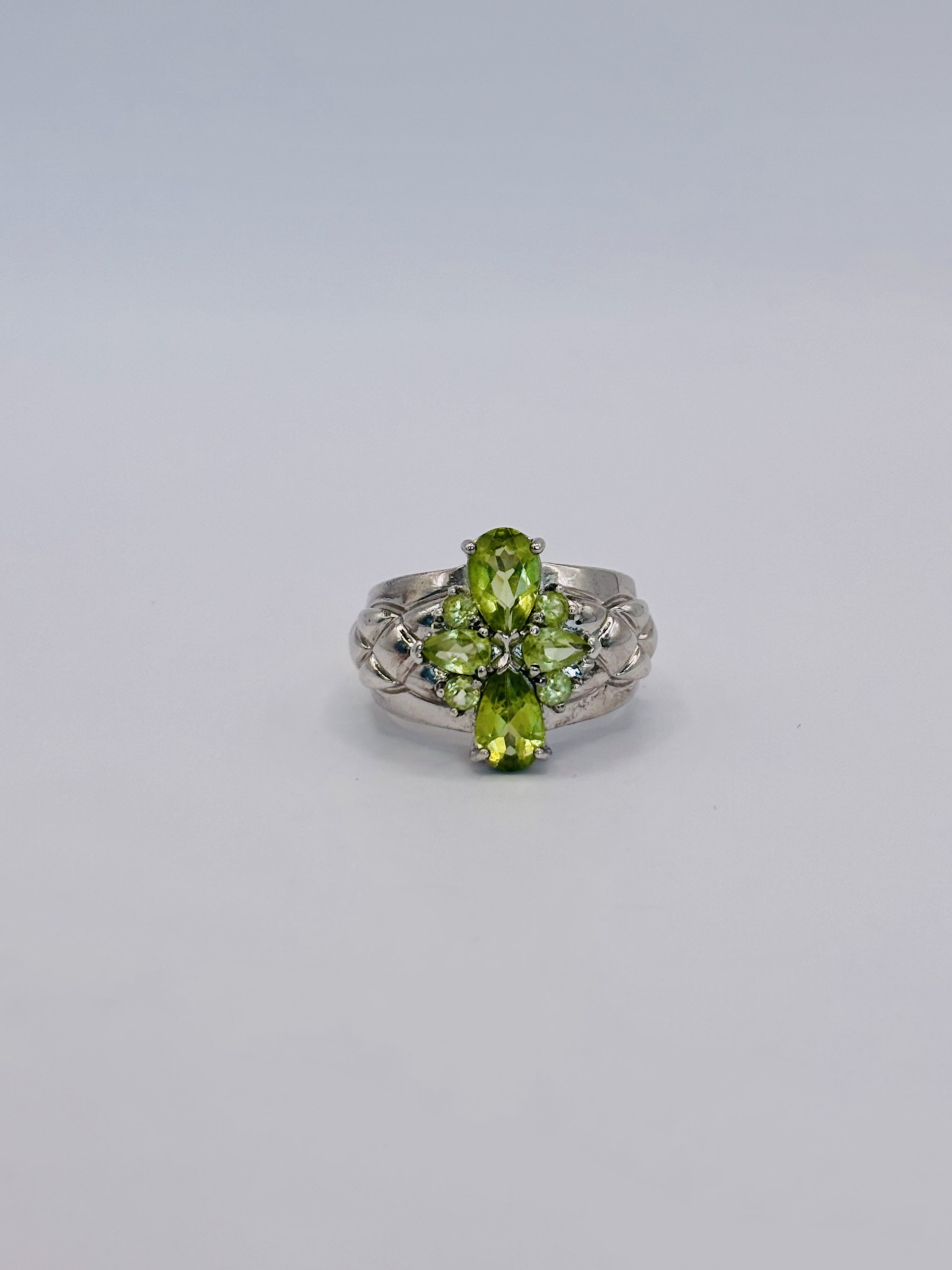 Peridot Cluster Ring
