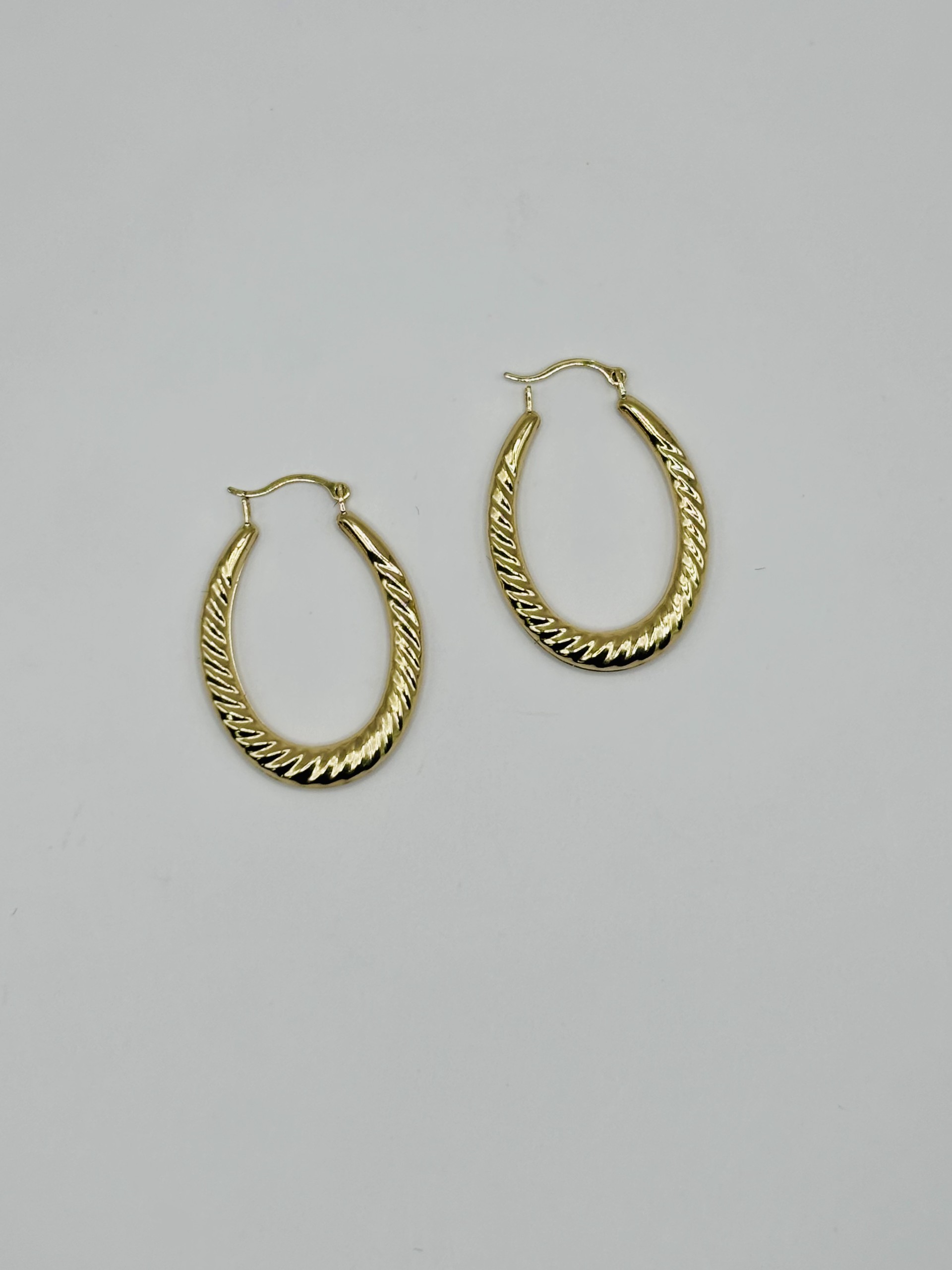 Gold Twisted Hoops