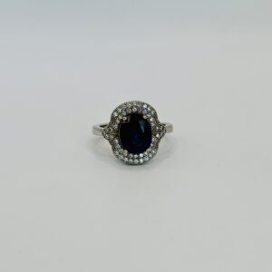 Sapphire Halo Ring