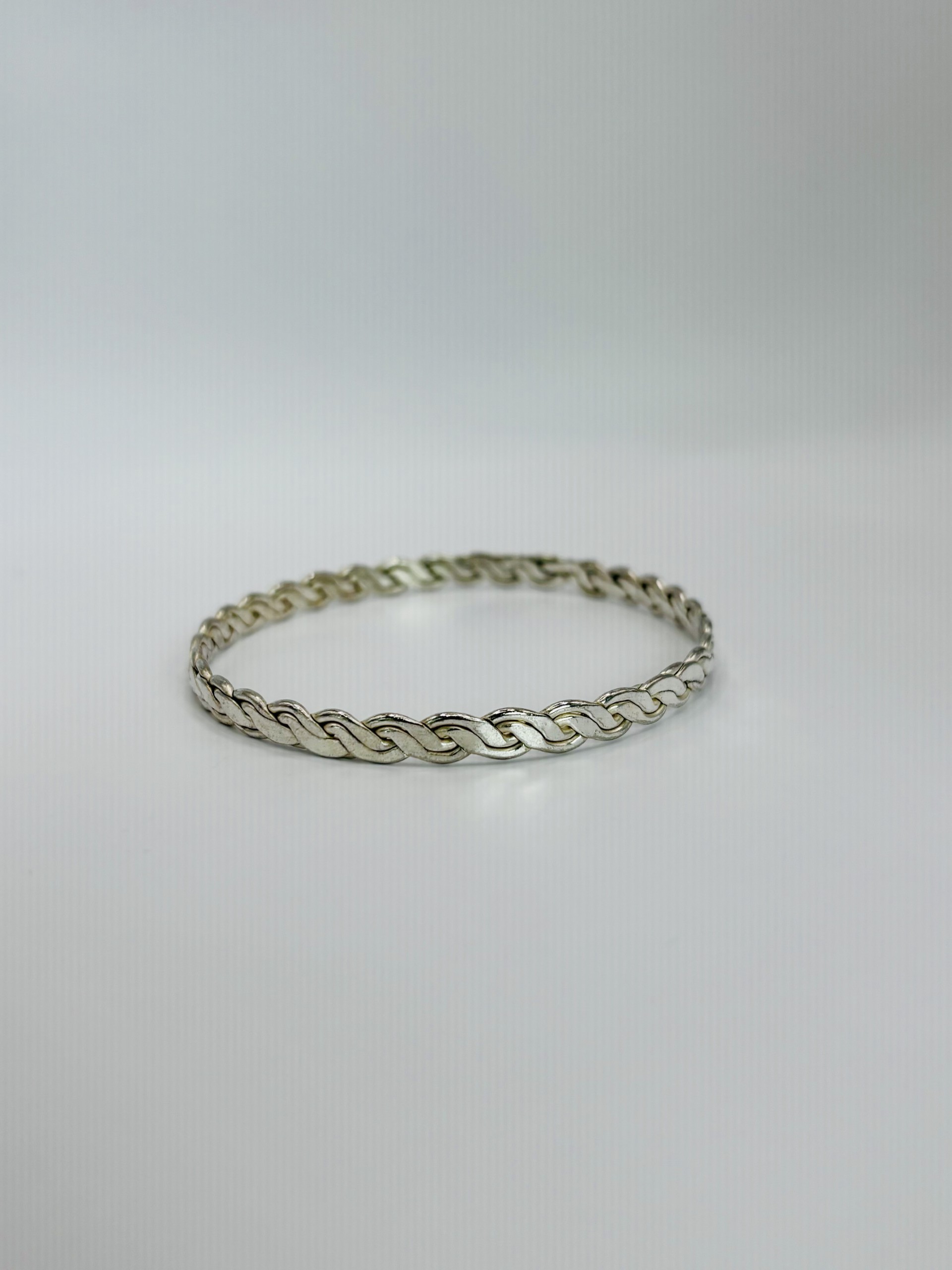 Woven Silver Bangle