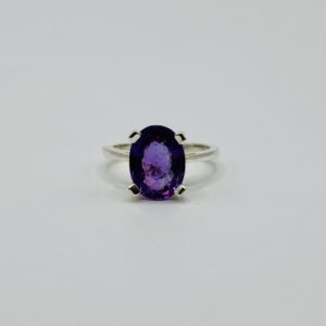 Amethyst Solitaire Ring