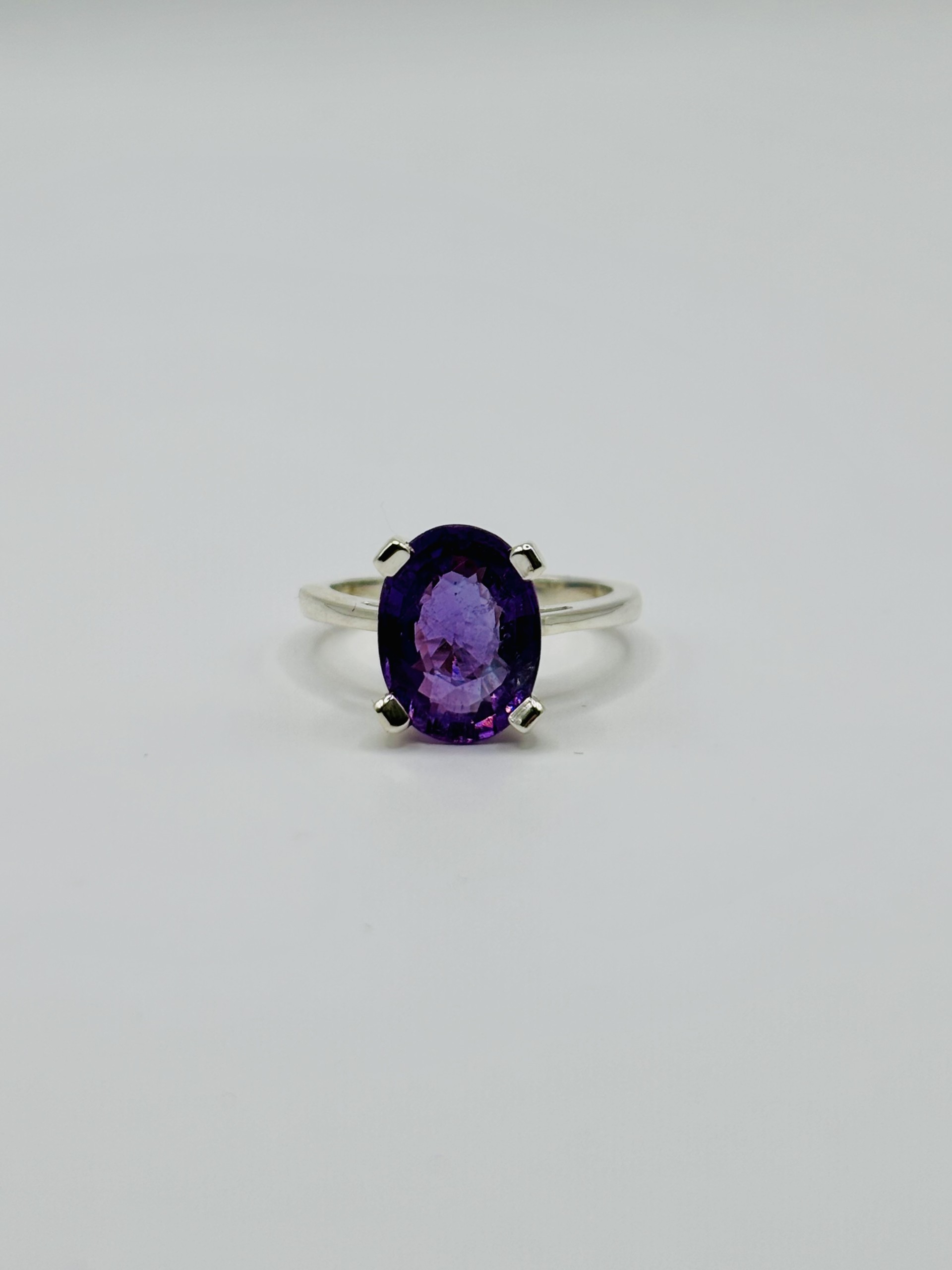 Amethyst Solitaire Ring